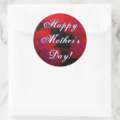 Happy Moederdag Red Roses Ronde Sticker (Tas)