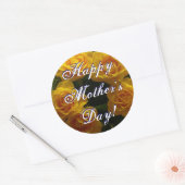 Happy Moederdag Red Roses Ronde Sticker (Envelop)