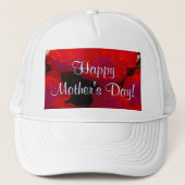 Happy Moederdag Red Roses Trucker Pet (Voorkant)