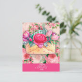 Happy Moederdag Red Roze Paarse Floral Flowers Briefkaart (Staand voorkant)