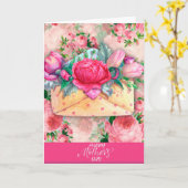 Happy Moederdag Red Roze Paarse Floral Flowers Kaart (Gele Bloem)