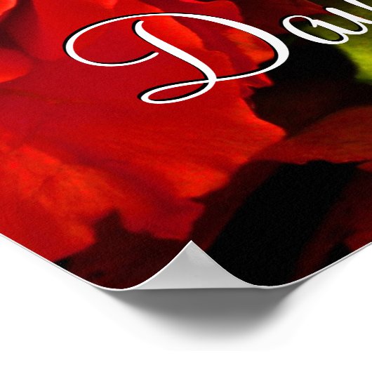 Happy Moederdag Red Yellow Rose Poster (Hoek)