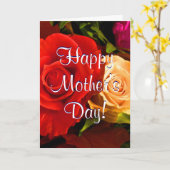 Happy Moederdag Red Yellow Roses II Kaart (Gele Bloem)