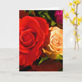 Happy Moederdag Red Yellow Roses III Kaart (Gele Bloem)