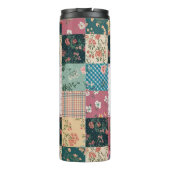 Happy Moederdag - Retro Schattige Quiltpatroon Thermosbeker (Achterkant)