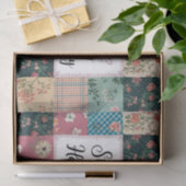 Happy Moederdag - Retro Schattige Quiltpatroon Tissuepapier (Geschenk)