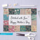 Happy Moederdag - Retro Schattige Quiltpatroon Tissuepapier (Craft)