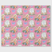 Happy Moederdag Romantisch Roze Cadeaupapier (Vlak)