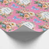 Happy Moederdag Romantisch Roze Cadeaupapier (Hoek)