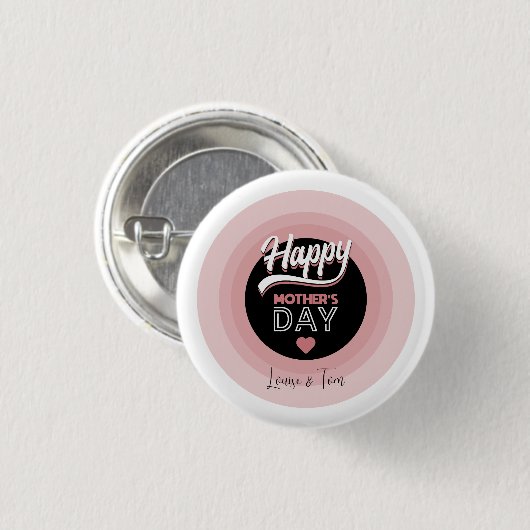 Happy moederdag ronde button 3,2 cm (Voorkant /achterkant)