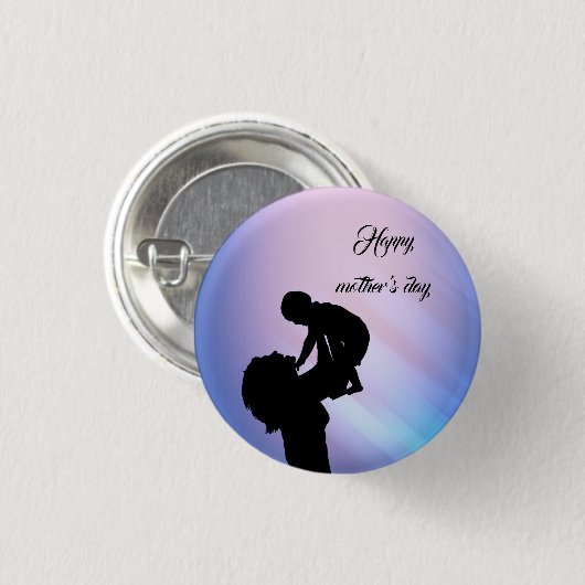 Happy moederdag ronde button 3,2 cm (Voorkant /achterkant)