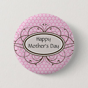 Happy Moederdag Ronde Button 5,7 Cm