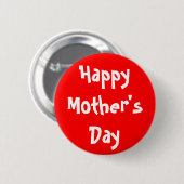 Happy Moederdag Ronde Button 5,7 Cm (Voorkant /achterkant)