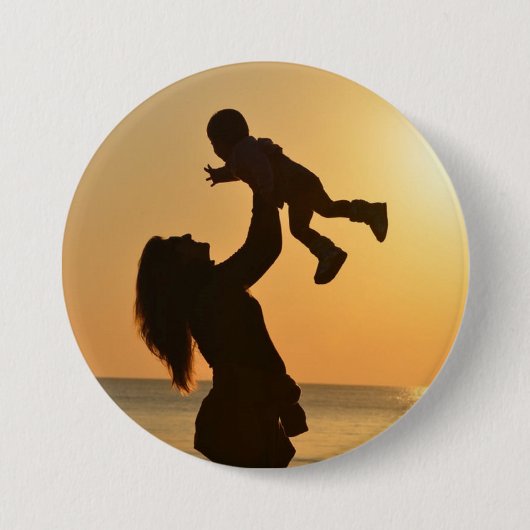 HAPPY MOEDERDAG RONDE BUTTON 7,6 CM (Voorkant)