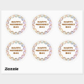 Happy Moederdag Ronde Sticker (Vel)