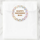 Happy Moederdag Ronde Sticker (Tas)