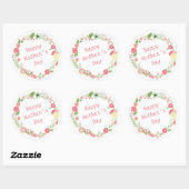 Happy Moederdag Ronde Sticker (Vel)
