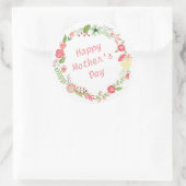 Happy Moederdag Ronde Sticker (Tas)