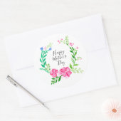 Happy Moederdag Ronde Sticker (Envelop)