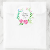 Happy Moederdag Ronde Sticker (Tas)