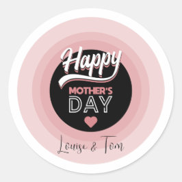 Happy moederdag ronde sticker
