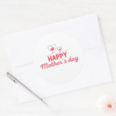 Happy Moederdag Ronde Sticker (Envelop)