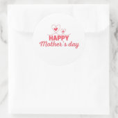 Happy Moederdag Ronde Sticker (Tas)