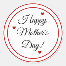 Happy Moederdag Ronde Sticker