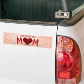 Happy Moederdag Roos Heart Bouquet Bumpersticker (Op Truck)