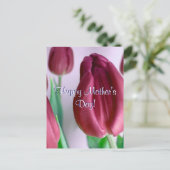 Happy Moederdag Rosey Tulips Briefkaart (Staand voorkant)