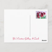 Happy Moederdag Rosey Tulips Briefkaart (Achterkant)