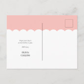 Happy Moederdag Roze Bloemen Schattigee Moderne Sc Feestdagenkaart (Achterkant)