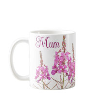 Happy Moederdag roze bloemenboho mok voor mama