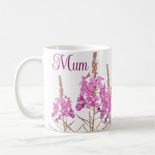Happy Moederdag roze bloemenboho mok voor mama