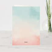 Happy Moederdag Roze Blue Gradient Kaart (Achterkant)