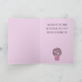 Happy Moederdag Roze bouquet of bloemen", Kaart (Binnen)