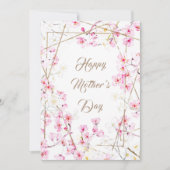 happy moederdag roze cherry blossom card kaart (Voorkant)