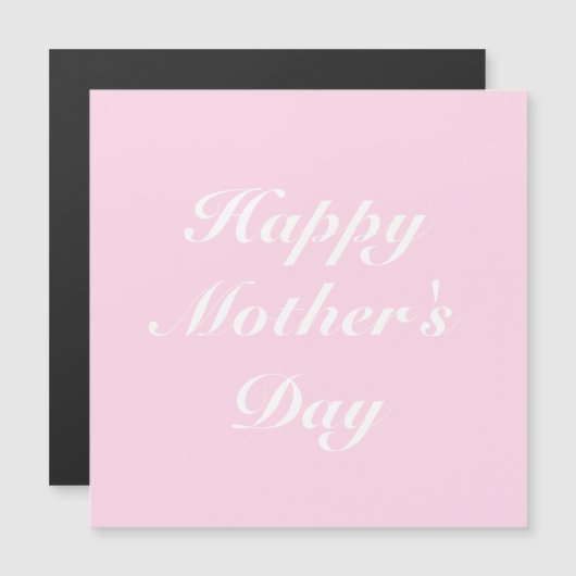 Happy Moederdag roze elegant chic magnetische kaar (Voorkant / Achterkant)
