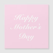 Happy Moederdag roze elegant chic magnetische kaar (Voorkant)