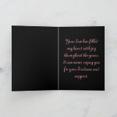 Happy Moederdag roze en Black Floral Kaart (Binnen)