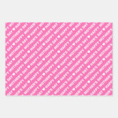 Happy Moederdag Roze en White Inpakpapier Vel (Voorkant 3)