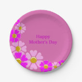 Happy Moederdag  Roze Flowers Paper Bord (Voorkant)