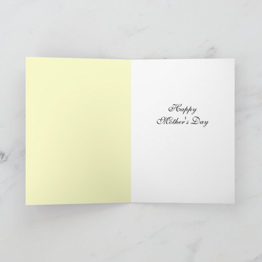 Happy Moederdag roze geel  Rozen Kaart (Binnen)