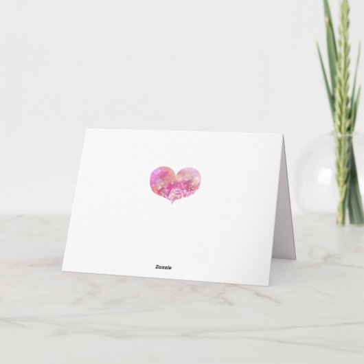 Happy Moederdag | Roze glitter Kaart (Achterkant)