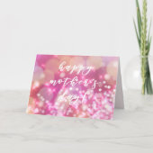 Happy Moederdag | Roze glitter Kaart (Voorkant)