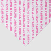 Happy Moederdag roze op witboek Tissuepapier (Detail)