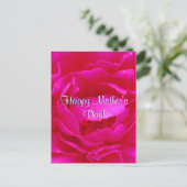 Happy Moederdag Roze Rose Briefkaart (Staand voorkant)