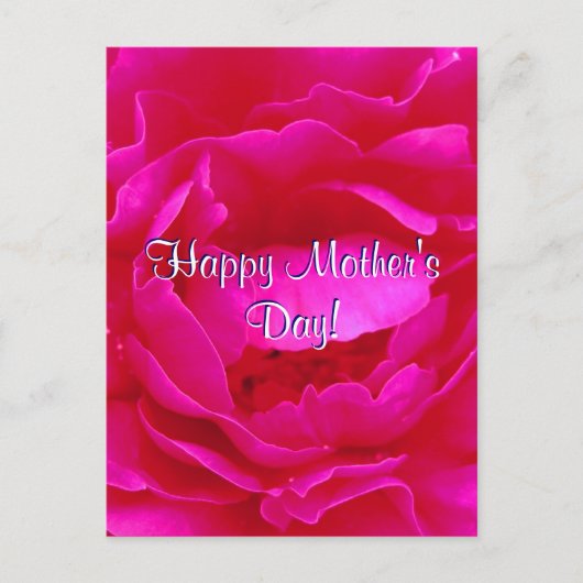Happy Moederdag Roze Rose Briefkaart (Voorkant)