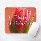 Happy Moederdag Roze Rose I Muismat (Met muis)
