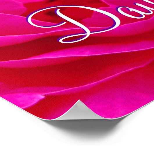 Happy Moederdag Roze Rose I Poster (Hoek)